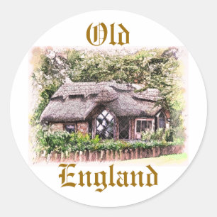 OUDE ENGLAND RONDE STICKER