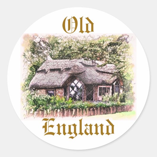 OUDE ENGLAND RONDE STICKER (Voorkant)
