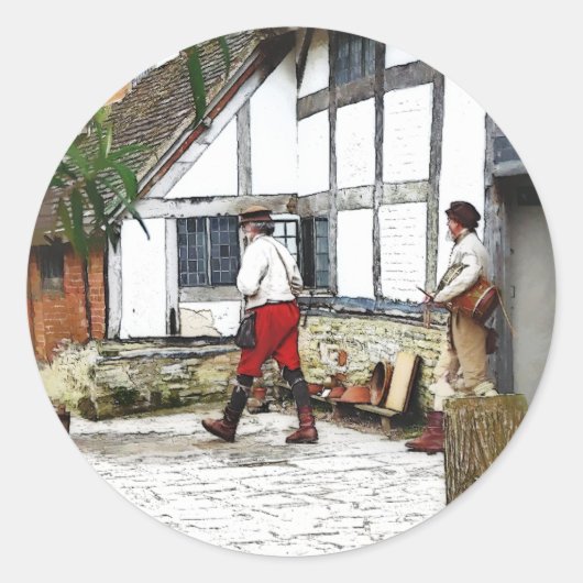 OUDE ENGLAND RONDE STICKER (Voorkant)