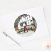 OUDE ENGLAND RONDE STICKER (Envelop)