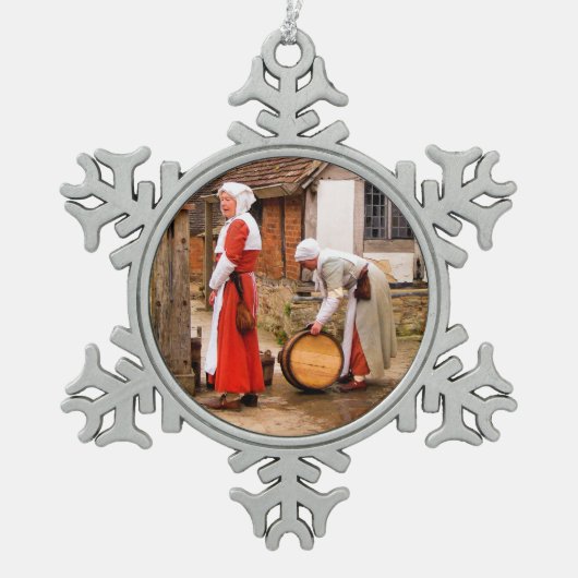 OUDE ENGLAND TIN SNEEUWVLOK ORNAMENT (Voorkant)