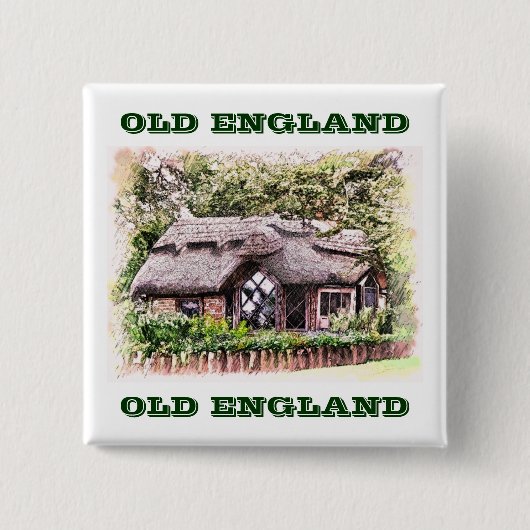 OUDE ENGLAND VIERKANTE BUTTON 5,1 CM (Voorkant)