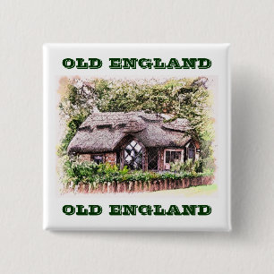 OUDE ENGLAND VIERKANTE BUTTON 5,1 CM