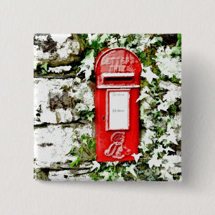 OUDE ENGLAND VIERKANTE BUTTON 5,1 CM