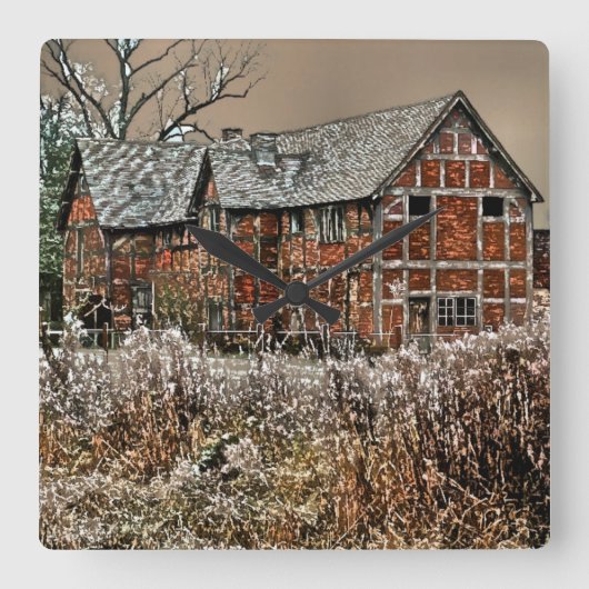 OUDE ENGLAND VIERKANTE KLOK (Voorkant)