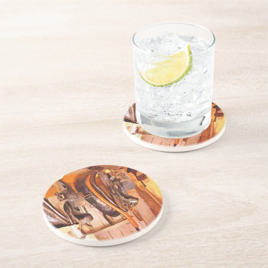 OUDE ENGLAND ZANDSTEEN ONDERZETTER (Zijkant)