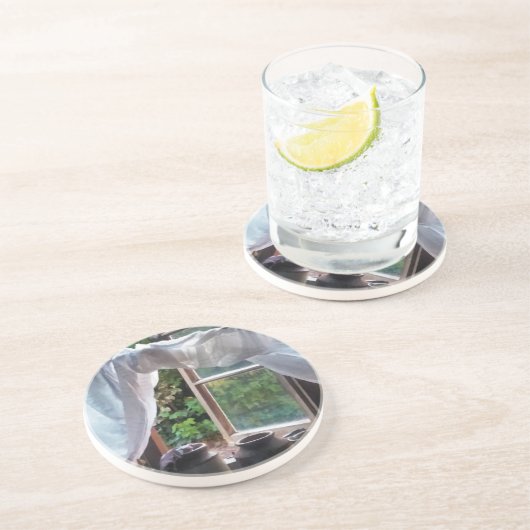 OUDE ENGLAND ZANDSTEEN ONDERZETTER (Zijkant)