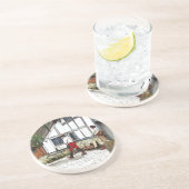 OUDE ENGLAND ZANDSTEEN ONDERZETTER (Zijkant)