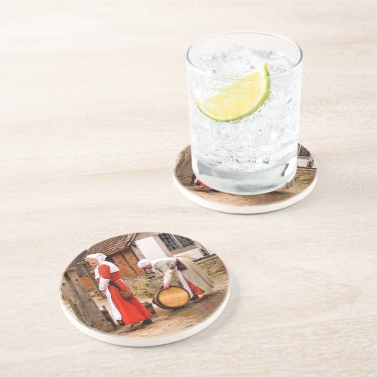 OUDE ENGLAND ZANDSTEEN ONDERZETTER (Zijkant)