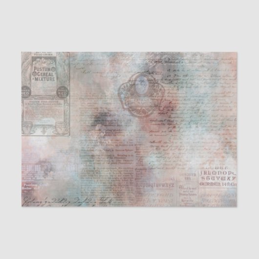 Oude Ephemera Krantenpapier Tissuepapier (Voorkant)