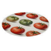 Oude erfgoed tomatensoort botanisch raster snijplank (Hoek)