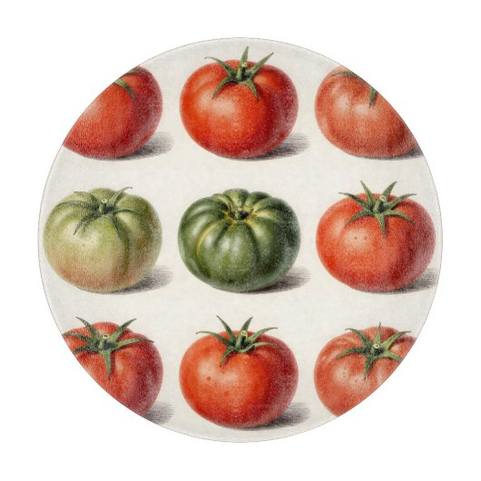 Oude erfgoed tomatensoort botanisch raster snijplank (Voorkant)