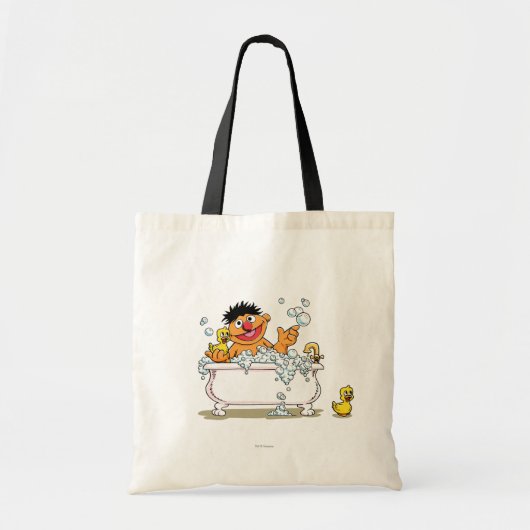 Oude Ernie in badkuip Tote Bag (Voorkant)