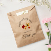 Oude esdoornbladeren bedankzakje (Gezegeld)