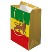 Oude Ethiopische vlag Medium Cadeauzakje (Voorkant Gekanteld)