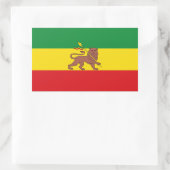 Oude Ethiopische vlag Rechthoekige Sticker (Tas)