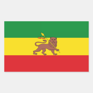 Oude Ethiopische vlag Rechthoekige Sticker