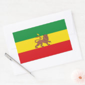 Oude Ethiopische vlag Rechthoekige Sticker (Envelop)
