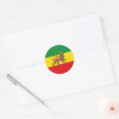 Oude Ethiopische vlag Ronde Sticker (Envelop)