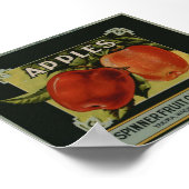  oude etiketten van appelfruit poster (Hoek)