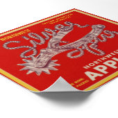 oude etiketten van appelfruit poster (Hoek)