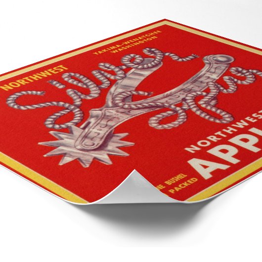  oude etiketten van appelfruit poster (Hoek)