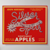  oude etiketten van appelfruit poster (Voorkant)