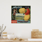  oude etiketten van appelfruit poster (Keuken)