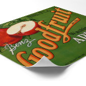  oude etiketten van appelfruit poster (Hoek)