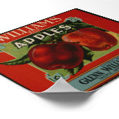 oude etiketten van appelfruit poster (Hoek)