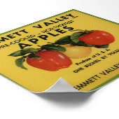 oude etiketten van appelfruit poster (Hoek)