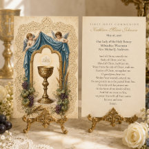 Oude Eucharistische Kelk Eerste Communie Gebed