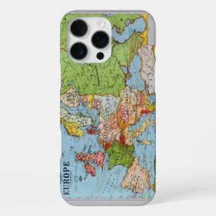 Oude Europese kaart 20e eeuw algemene kaart iPhone 16 Pro Max Hoesje