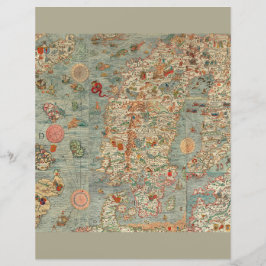 Oude Europese kaart cartografie geografisch antiek
