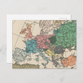 Oude Europese Reis Kaart (Voorkant / Achterkant)