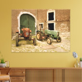 Oude Europese tractoren Canvas Afdruk (Insitu (Woonkamer))