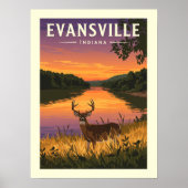 Oude Evansville Indiana Poster (Voorkant)