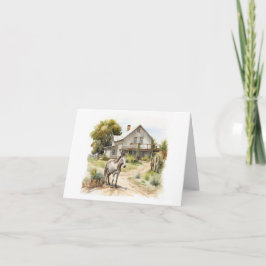 Oude Ezel met Oude Boerderij BLANK Kaart