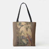 Oude Fabels van Aesopus, Vos, Haan en de Hond Tote Bag (Achterkant)