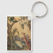 Oude Fabels van Aesopus, Vos, Haantje en de Hond Sleutelhanger (Achterkant)