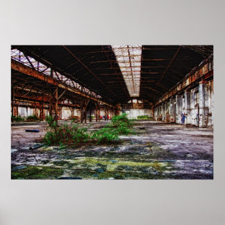 oude fabriek poster
