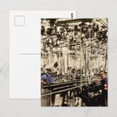 Oude Fabrieksarbeiders Foto Afbeelding Postkaart (Voorkant / Achterkant)