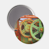 Oude fabrieksmachines tandwielen Vieux Hull Magneet (Voorkant / Achterkant)