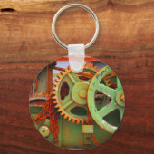 Oude fabrieksmachines tandwielen Vieux Hull Sleutelhanger (Voorkant)