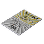 Oude Fahrrad-schoolritje, retrofiets, nerd, vintag Notitieboek (Linkerzijde)