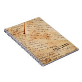 Oude familie ontvangt notebook notitieboek (Rechterzijde)