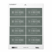 Oude familienaam groen adres etiket (Full Sheet)