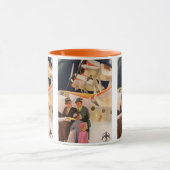 Oude familievakantie met een watervliegtuig met sc mok (Midden)