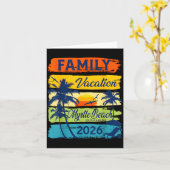 Oude familievakantie Myrtle-beach 2026 Matching Kaart (Gele Bloem)