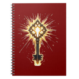 Oude Fantasie Sleutel met Magisch Licht – Stralend Notitieboek